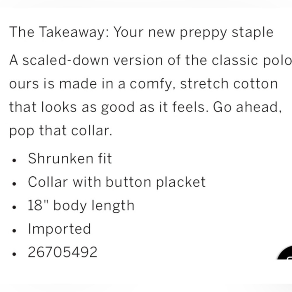 Cotton Short-Seeve Polo Crop Top - Picture 4 of 4
